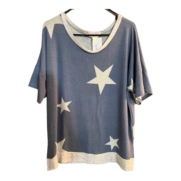 143 Story by line up star sweater blue womens size M - Picture 1 of 9